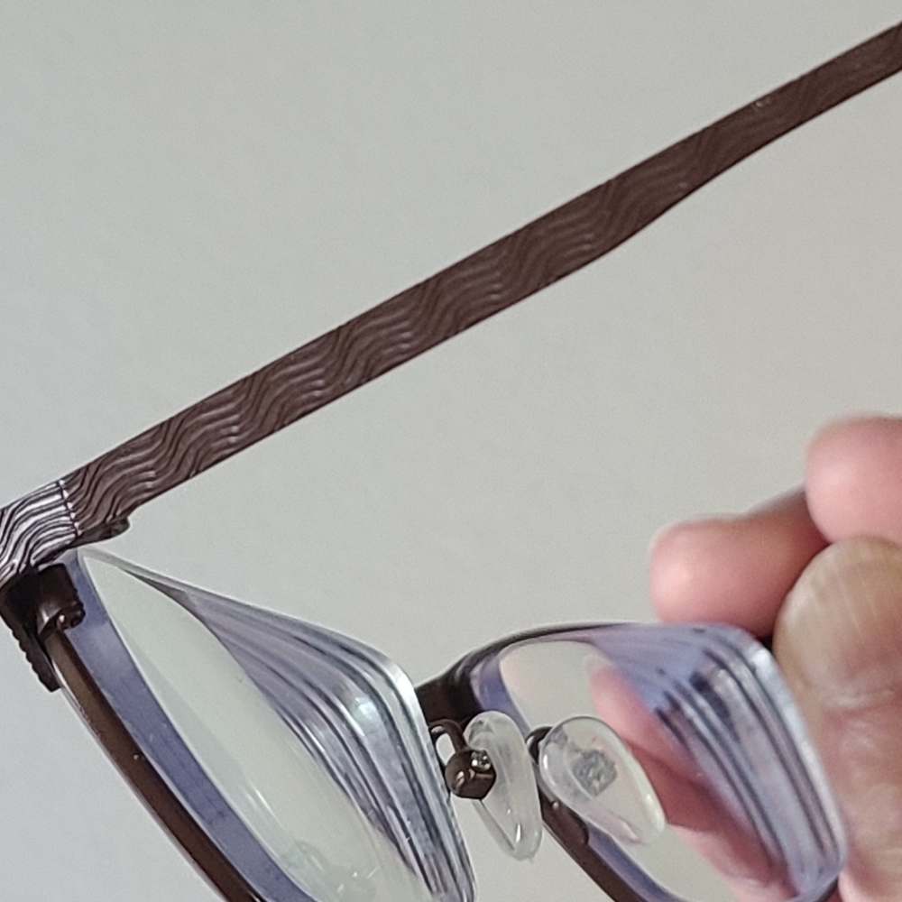 Zenni Eyeglass Frames Brown Rectangle Full Metal Rim with Case Size 51-16-135 - Picture 6 of 12